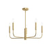 Progress Lighting - P400446-191 - Five Light Chandelier - Reines - Brushed Gold