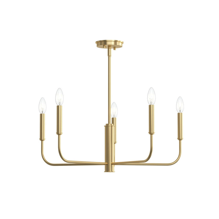 Progress Lighting - P400446-191 - Five Light Chandelier - Reines - Brushed Gold