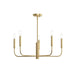 Progress Lighting - P400446-191 - Five Light Chandelier - Reines - Brushed Gold