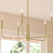 Progress Lighting - P400446-191 - Five Light Chandelier - Reines - Brushed Gold