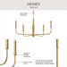 Progress Lighting - P400446-191 - Five Light Chandelier - Reines - Brushed Gold