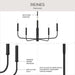 Progress Lighting - P400446-31M - Five Light Chandelier - Reines - Matte Black