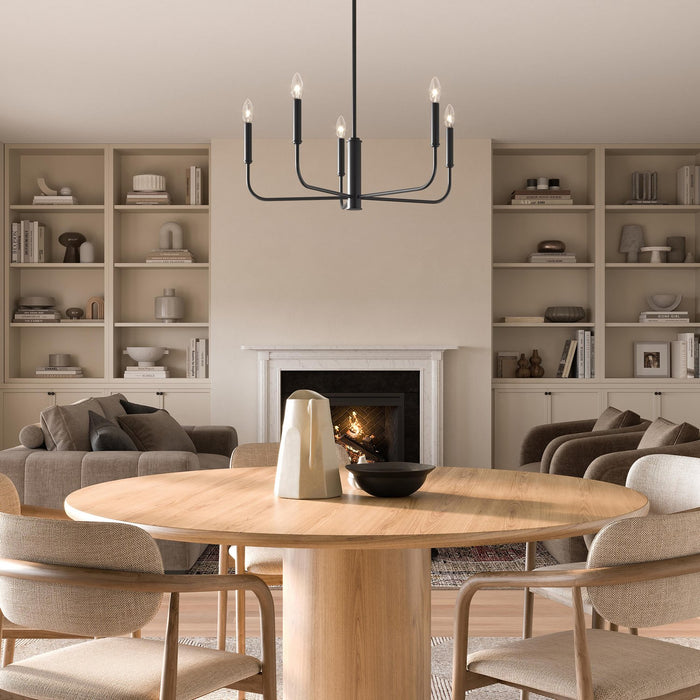Progress Lighting - P400446-31M - Five Light Chandelier - Reines - Matte Black