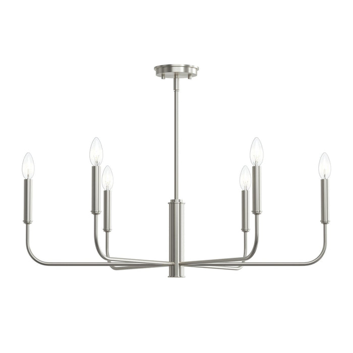 Progress Lighting - P400448-009 - Six Light Chandelier - Reines - Brushed Nickel