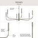 Progress Lighting - P400448-009 - Six Light Chandelier - Reines - Brushed Nickel