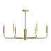 Progress Lighting - P400448-191 - Six Light Chandelier - Reines - Brushed Gold