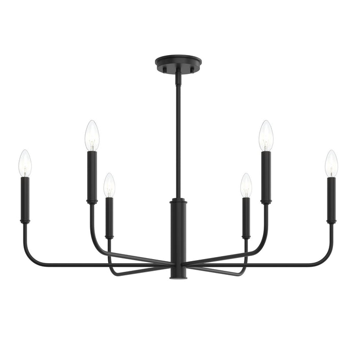 Progress Lighting - P400448-31M - Six Light Chandelier - Reines - Matte Black