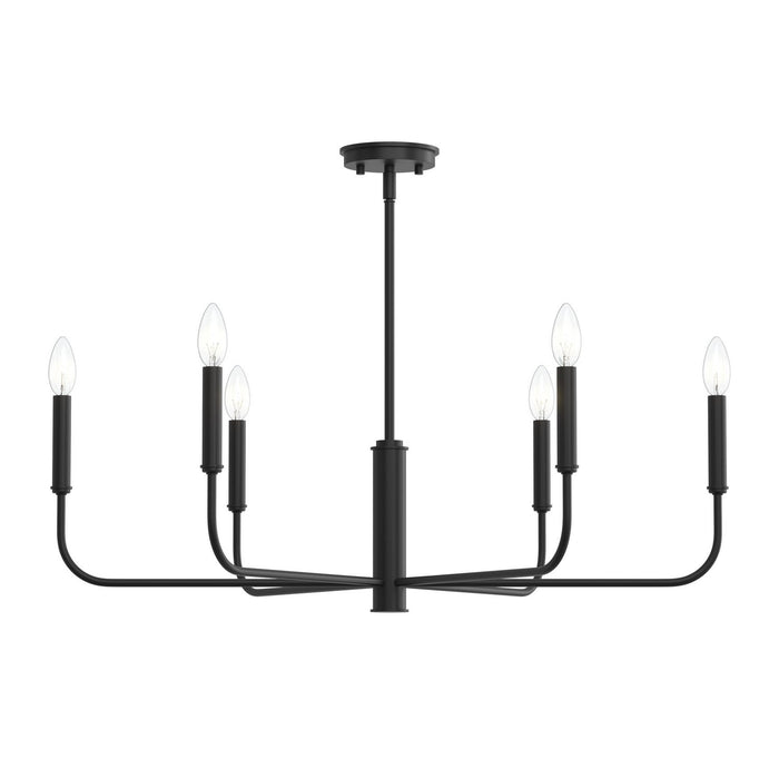 Progress Lighting - P400448-31M - Six Light Chandelier - Reines - Matte Black