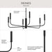 Progress Lighting - P400448-31M - Six Light Chandelier - Reines - Matte Black