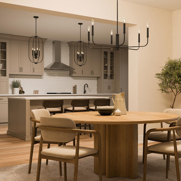 Progress Lighting - P400448-31M - Six Light Chandelier - Reines - Matte Black