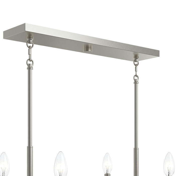 Progress Lighting - P400450-009 - Six Light Linear Chandelier - Reines - Brushed Nickel