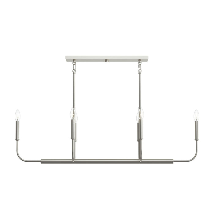 Progress Lighting - P400450-009 - Six Light Linear Chandelier - Reines - Brushed Nickel