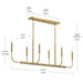 Progress Lighting - P400450-191 - Six Light Linear Chandelier - Reines - Brushed Gold