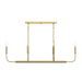 Progress Lighting - P400450-191 - Six Light Linear Chandelier - Reines - Brushed Gold