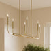 Progress Lighting - P400450-191 - Six Light Linear Chandelier - Reines - Brushed Gold