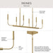 Progress Lighting - P400450-191 - Six Light Linear Chandelier - Reines - Brushed Gold