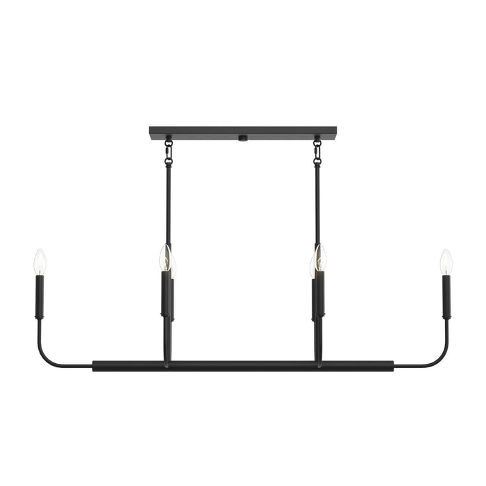 Progress Lighting - P400450-31M - Six Light Linear Chandelier - Reines - Matte Black