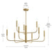 Progress Lighting - P400449-191 - Nine Light Chandelier - Reines - Brushed Gold