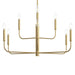 Progress Lighting - P400449-191 - Nine Light Chandelier - Reines - Brushed Gold