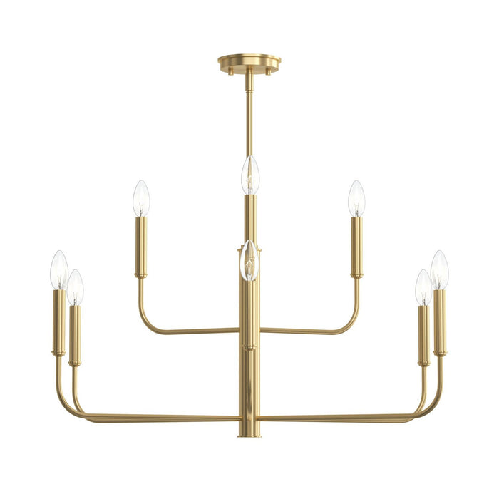 Progress Lighting - P400449-191 - Nine Light Chandelier - Reines - Brushed Gold