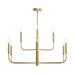 Progress Lighting - P400449-191 - Nine Light Chandelier - Reines - Brushed Gold