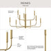 Progress Lighting - P400449-191 - Nine Light Chandelier - Reines - Brushed Gold