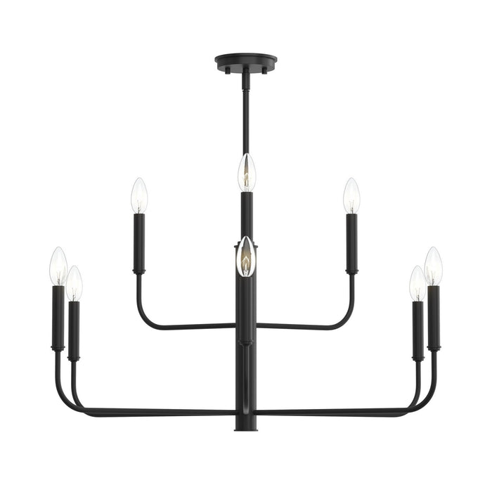 Progress Lighting - P400449-31M - Nine Light Chandelier - Reines - Matte Black