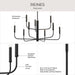 Progress Lighting - P400449-31M - Nine Light Chandelier - Reines - Matte Black