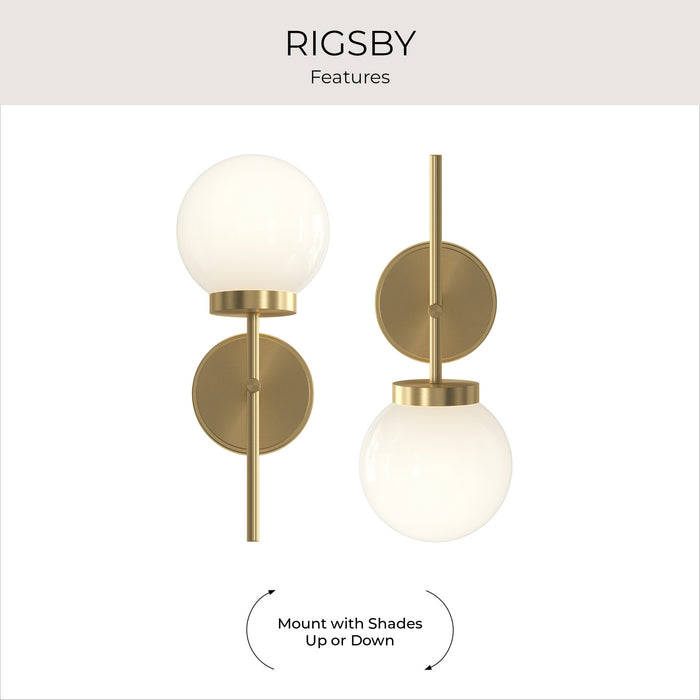 Progress Lighting - P710157-191 - One Light Wall Sconce - Rigsby - Brushed Gold