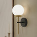 Progress Lighting - P710157-319 - One Light Wall Sconce - Rigsby - Matte Black and Brushed Gold