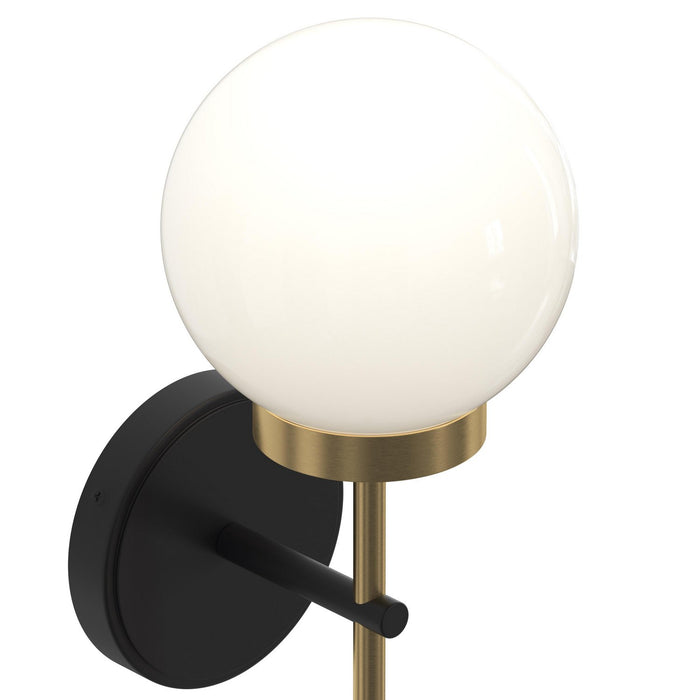 Progress Lighting - P710157-319 - One Light Wall Sconce - Rigsby - Matte Black and Brushed Gold