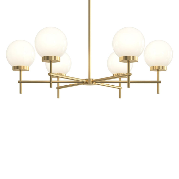 Progress Lighting - P400469-191 - Six Light Chandelier - Rigsby - Brushed Gold