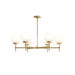 Progress Lighting - P400469-191 - Six Light Chandelier - Rigsby - Brushed Gold