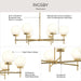 Progress Lighting - P400469-191 - Six Light Chandelier - Rigsby - Brushed Gold