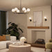 Progress Lighting - P400469-319 - Six Light Chandelier - Rigsby - Matte Black and Brushed Gold