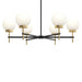 Progress Lighting - P400469-319 - Six Light Chandelier - Rigsby - Matte Black and Brushed Gold