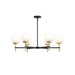 Progress Lighting - P400469-319 - Six Light Chandelier - Rigsby - Matte Black and Brushed Gold