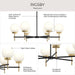 Progress Lighting - P400469-319 - Six Light Chandelier - Rigsby - Matte Black and Brushed Gold