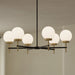 Progress Lighting - P400469-319 - Six Light Chandelier - Rigsby - Matte Black and Brushed Gold