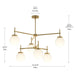 Progress Lighting - P400470-191 - Six Light Chandelier - Rigsby - Brushed Gold