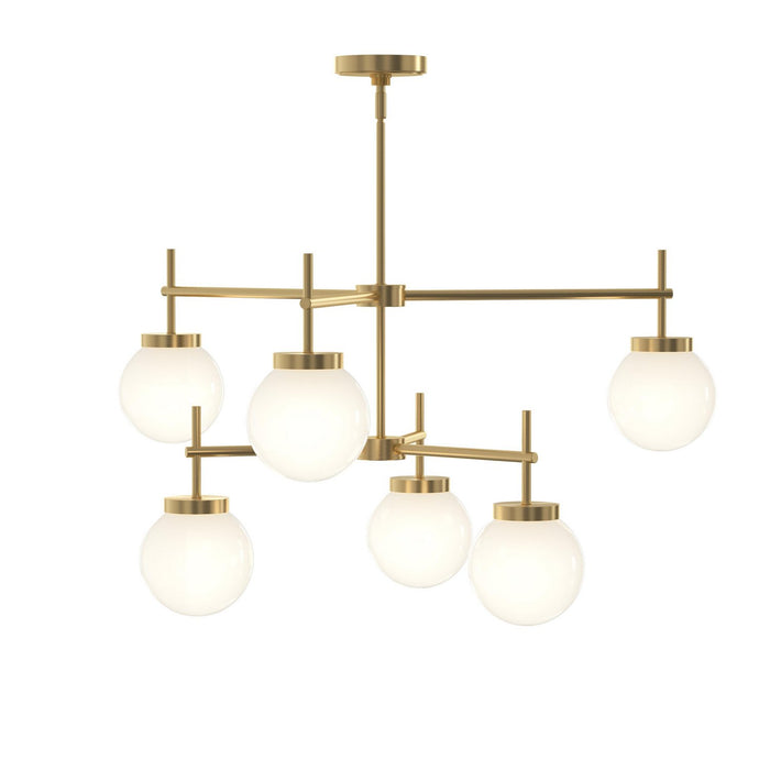 Progress Lighting - P400470-191 - Six Light Chandelier - Rigsby - Brushed Gold