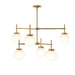 Progress Lighting - P400470-191 - Six Light Chandelier - Rigsby - Brushed Gold