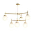 Progress Lighting - P400470-191 - Six Light Chandelier - Rigsby - Brushed Gold