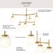 Progress Lighting - P400470-191 - Six Light Chandelier - Rigsby - Brushed Gold