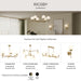 Progress Lighting - P400470-191 - Six Light Chandelier - Rigsby - Brushed Gold