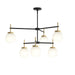 Progress Lighting - P400470-319 - Six Light Chandelier - Rigsby - Matte Black and Brushed Gold