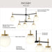 Progress Lighting - P400470-319 - Six Light Chandelier - Rigsby - Matte Black and Brushed Gold