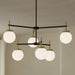 Progress Lighting - P400470-319 - Six Light Chandelier - Rigsby - Matte Black and Brushed Gold