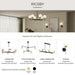 Progress Lighting - P400470-319 - Six Light Chandelier - Rigsby - Matte Black and Brushed Gold
