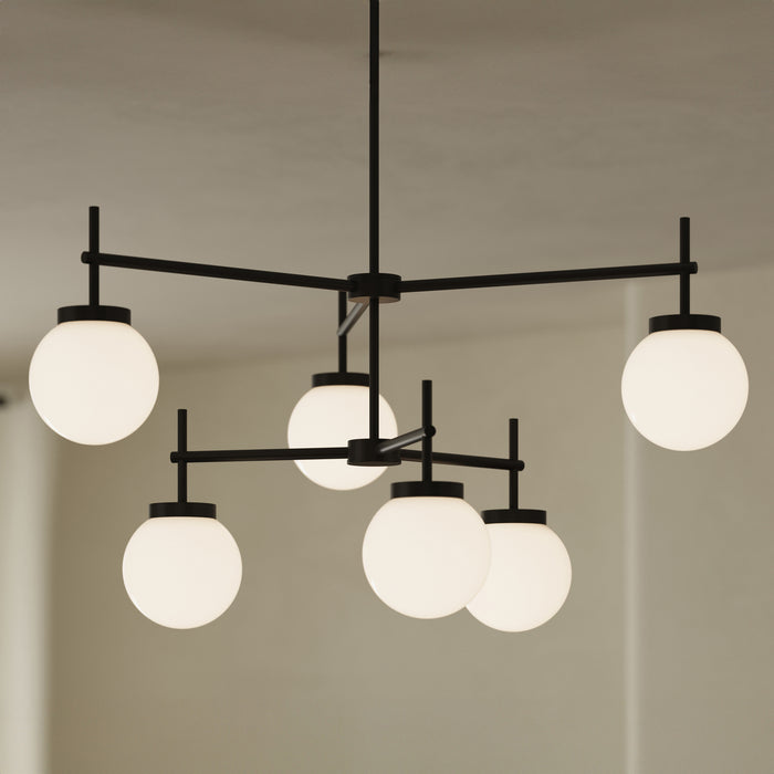 Progress Lighting - P400470-31M - Six Light Chandelier - Rigsby - Matte Black